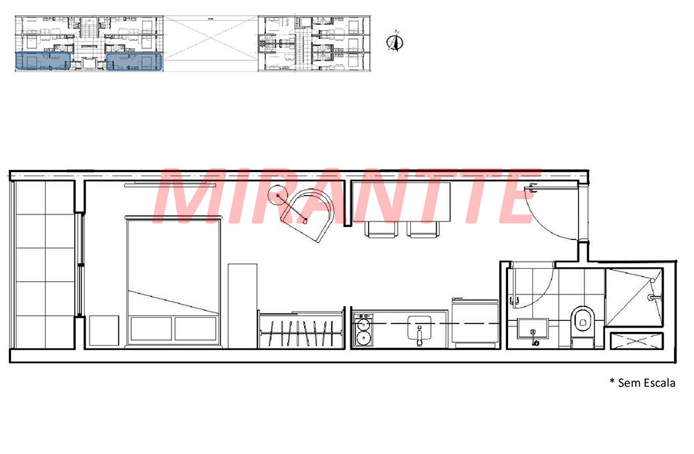 Apartamento com 1 quartos em Jardim São Paulo