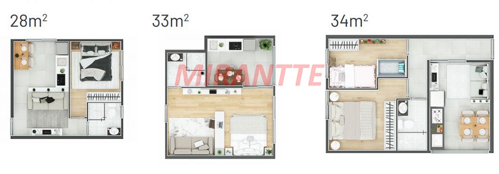 Apartamento com 2 quartos em Santana
