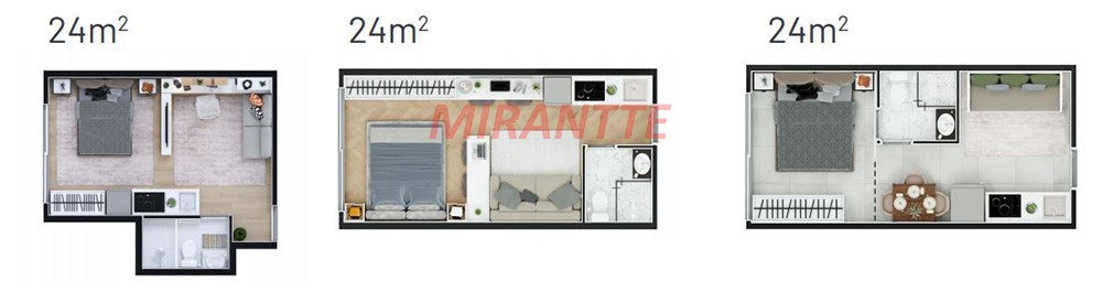 Apartamento com 2 quartos em Santana