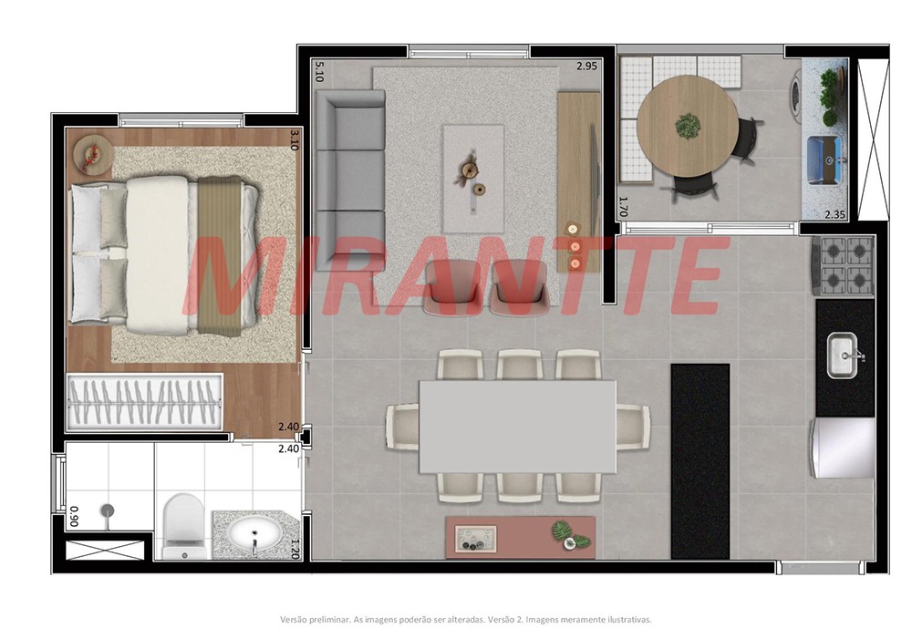 Apartamento de 9709m² com 1 quartos em Vila Gustavo