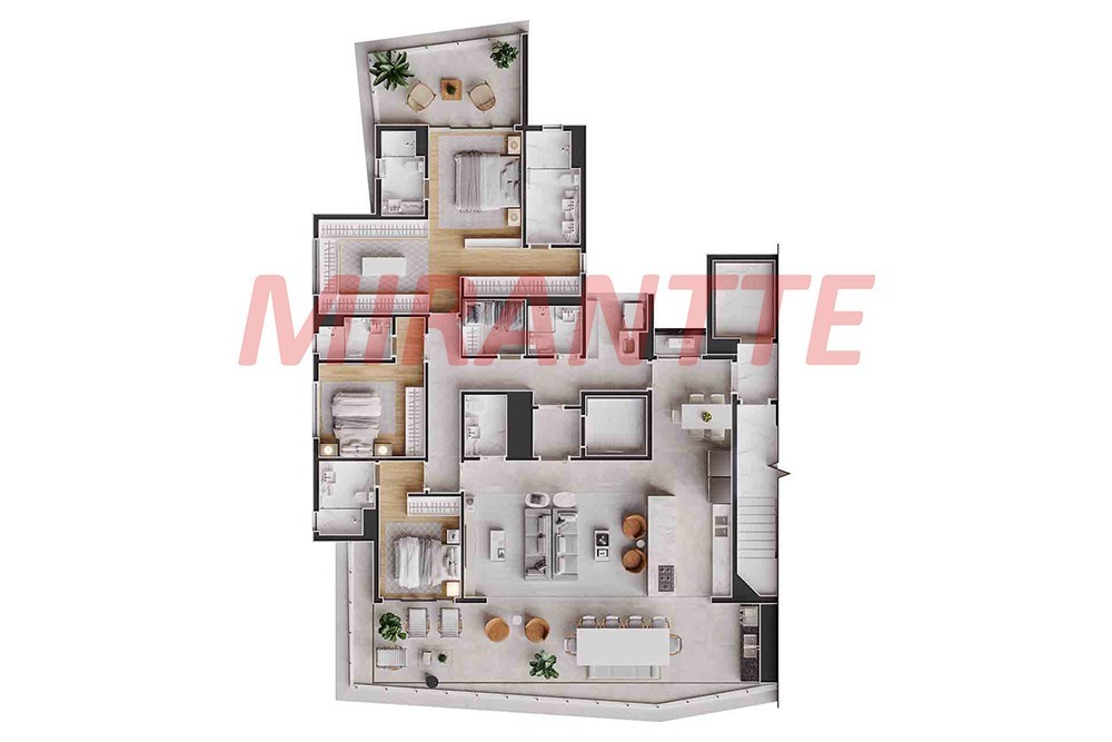 Apartamento de 224m² com 4 quartos em Santana