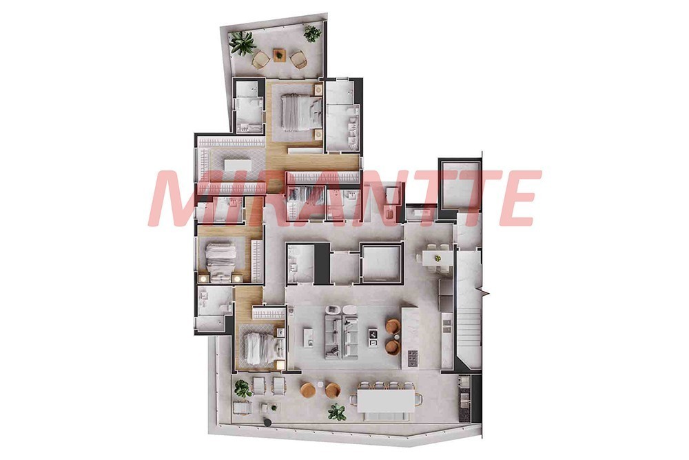 Apartamento de 224m² com 4 quartos em Santana