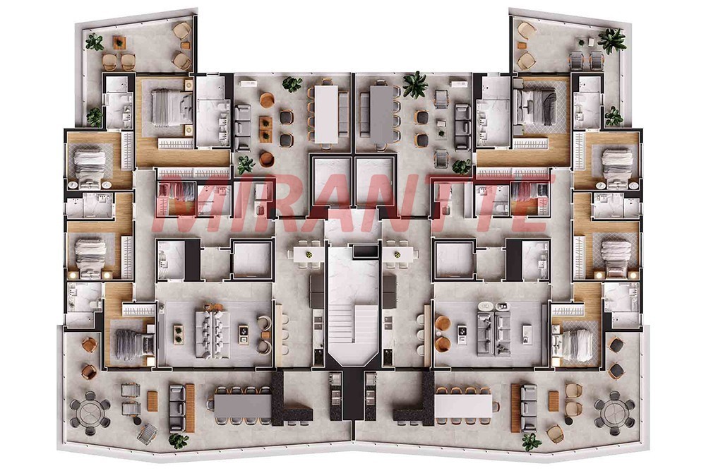 Apartamento de 224m² com 4 quartos em Santana