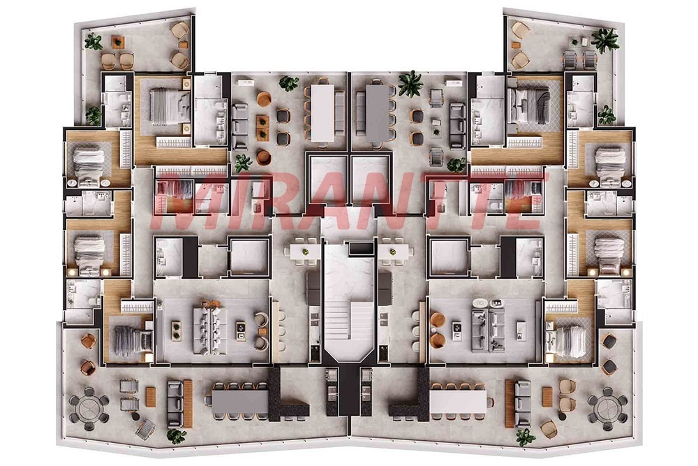 Apartamento de 224m² com 4 quartos em Santana