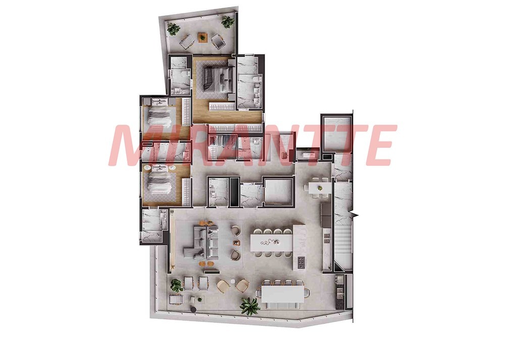 Apartamento de 224m² com 4 quartos em Santana