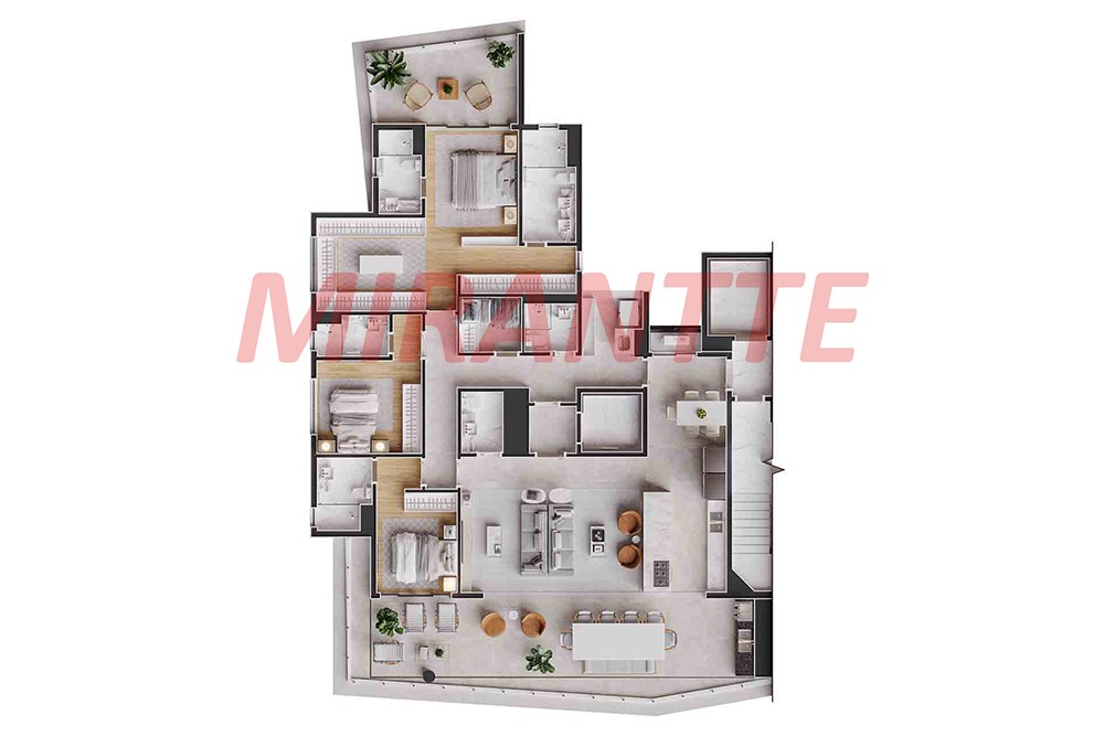 Apartamento de 224m² com 4 quartos em Santana
