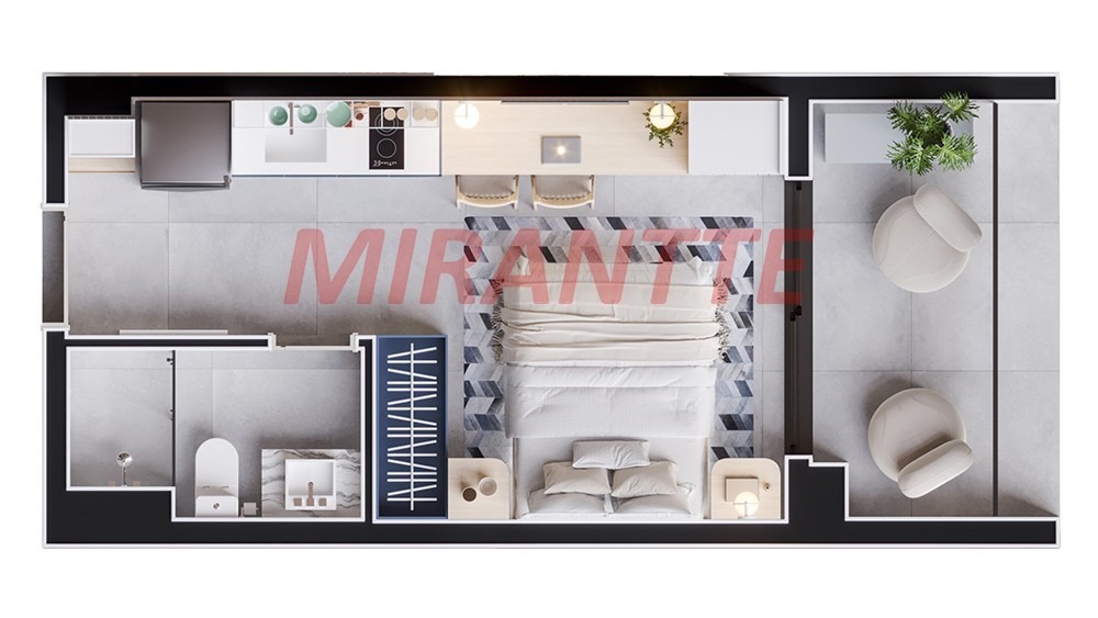 Apartamento de 28m² com 1 quartos em Santana