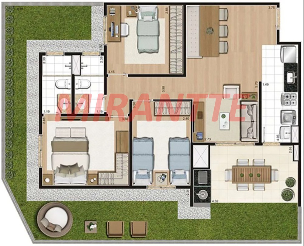Apartamento de 120m² com 3 quartos em Vila Guilherme