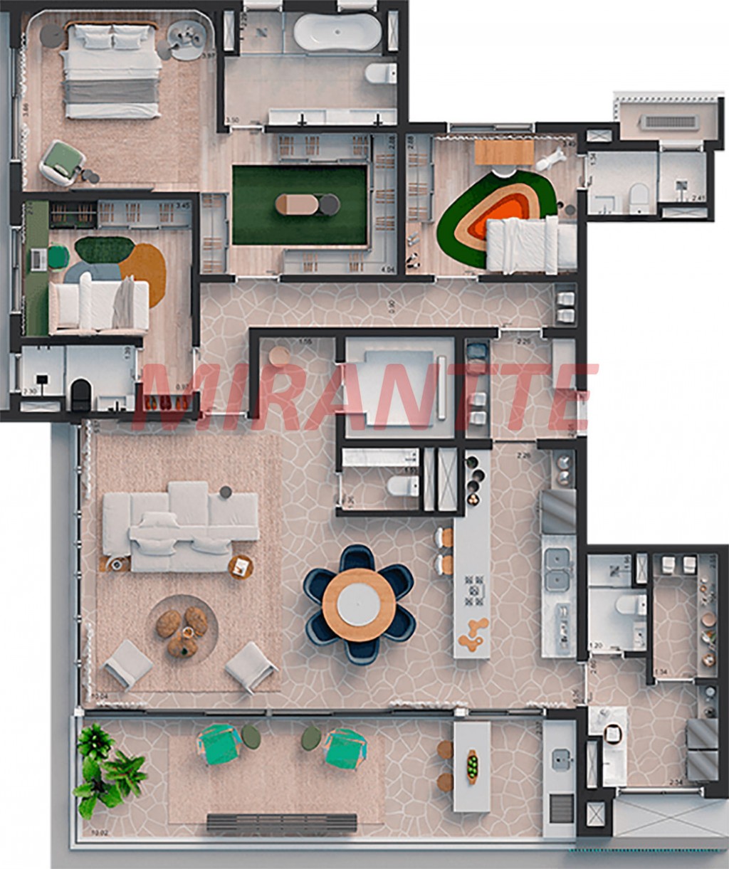 Apartamento de 210m² com 3 quartos em Jardim Paulista