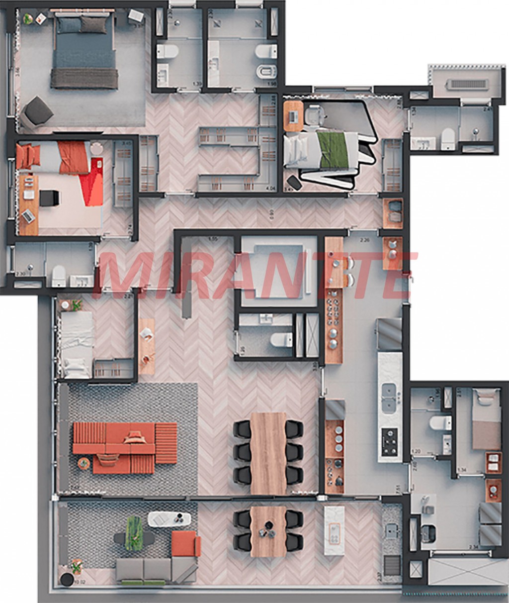 Apartamento de 210m² com 3 quartos em Jardim Paulista