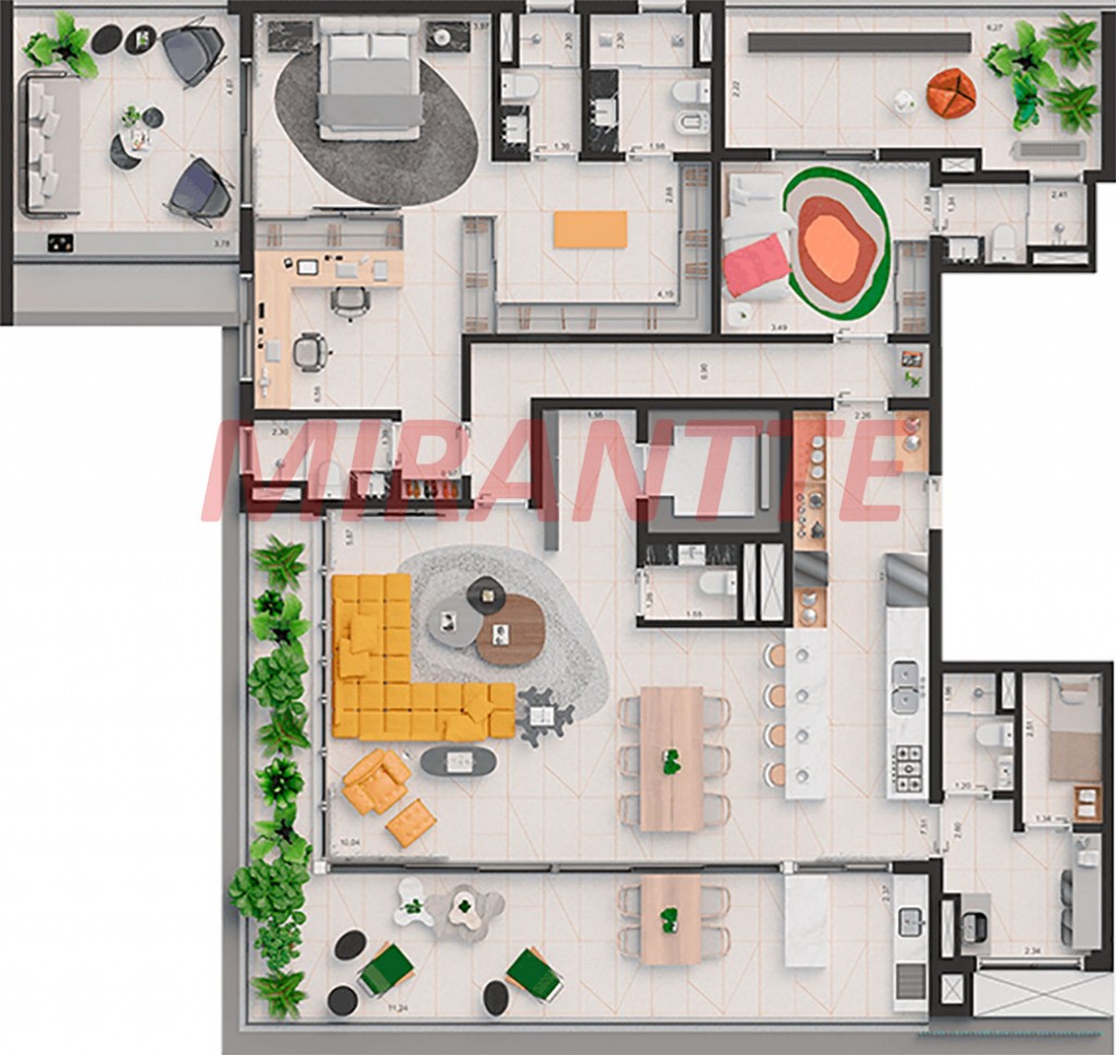 Apartamento de 370m² com 3 quartos em Jardim Paulista