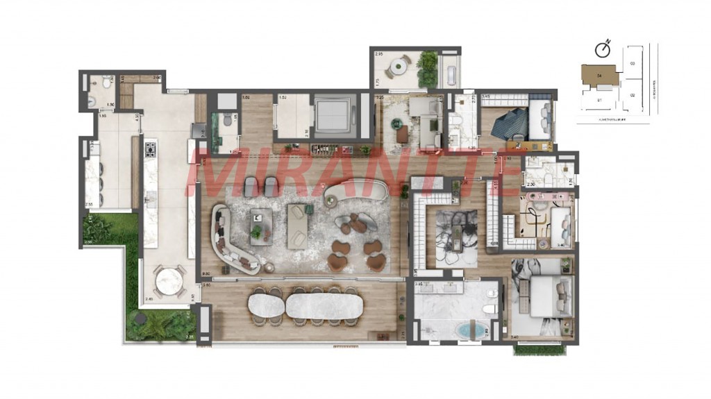 Apartamento de 269m² com 4 quartos em Moema