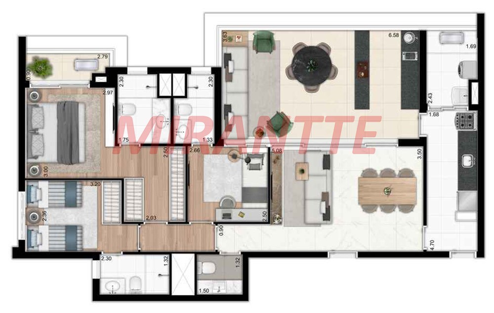 Apartamento de 121m² com 3 quartos em Ipiranga