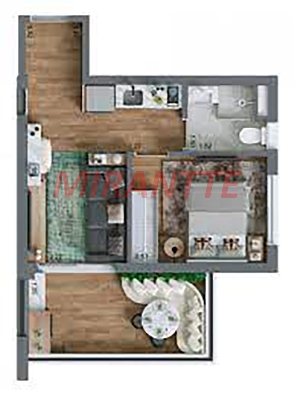 Apartamento de 22m² com 1 quarto em Chácara Klabin