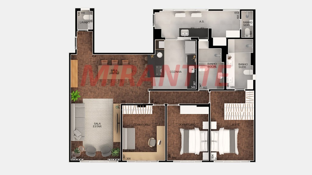 Apartamento de 134m² com 3 quartos em Perdizes