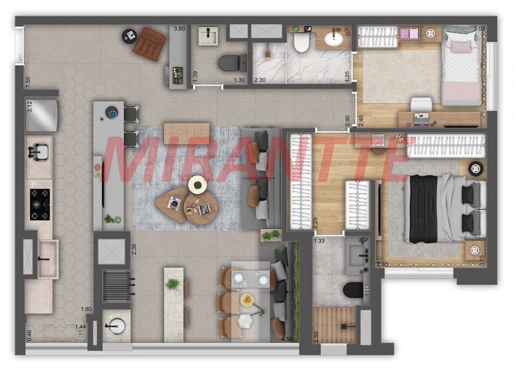 Apartamento de 84m² com 2 quartos em Freguesia do Ó