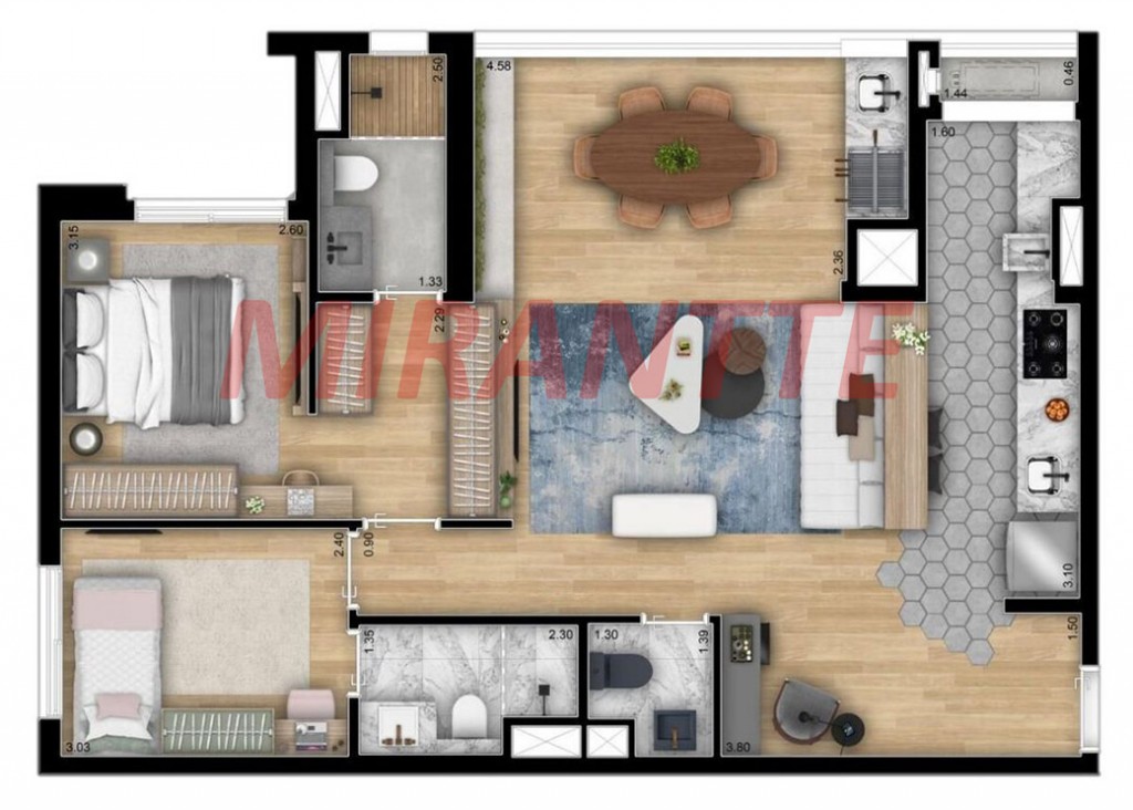 Apartamento de 84m² com 2 quartos em Freguesia do Ó