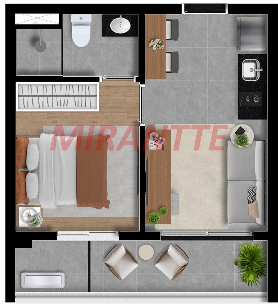 Apartamento de 27m² com 1 quarto em Higienópolis