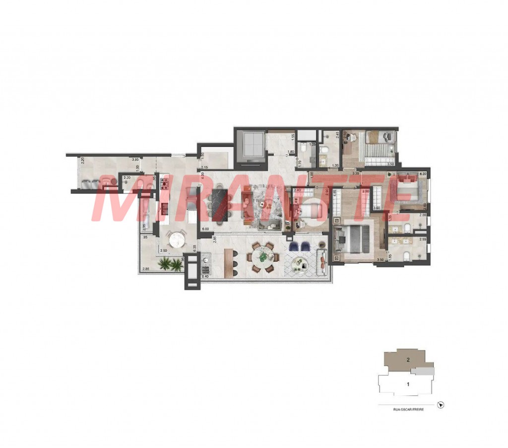 Apartamento de 174m² com 4 quartos em Pinheiros