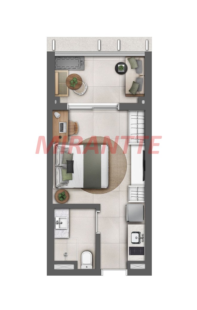 Apartamento de 37m² com 1 quarto em Vila Clementino