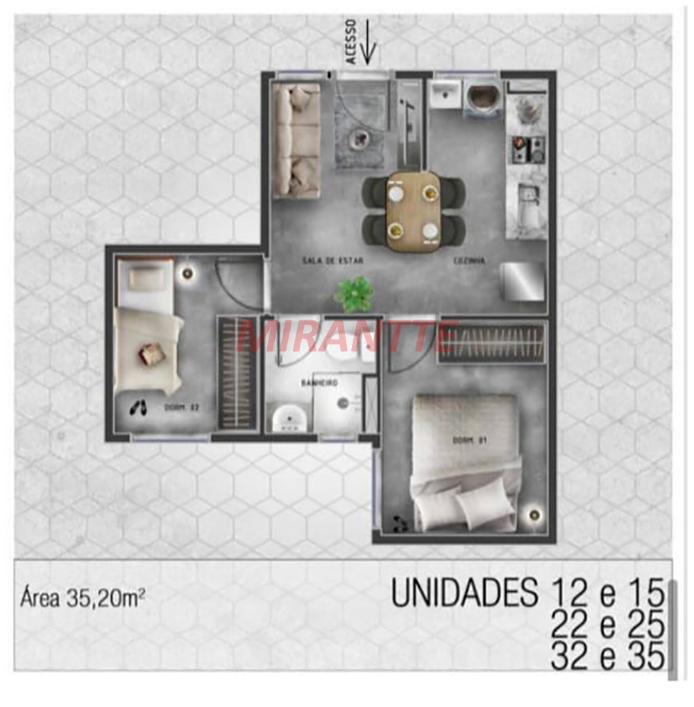 Apartamento de 28m² com 1 quartos em Santana