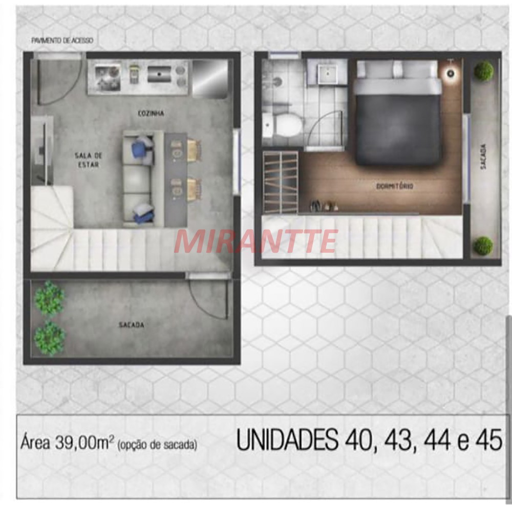 Apartamento de 28m² com 1 quartos em Santana