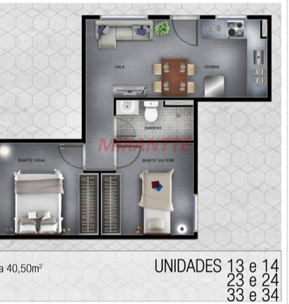 Apartamento de 28m² com 1 quartos em Santana