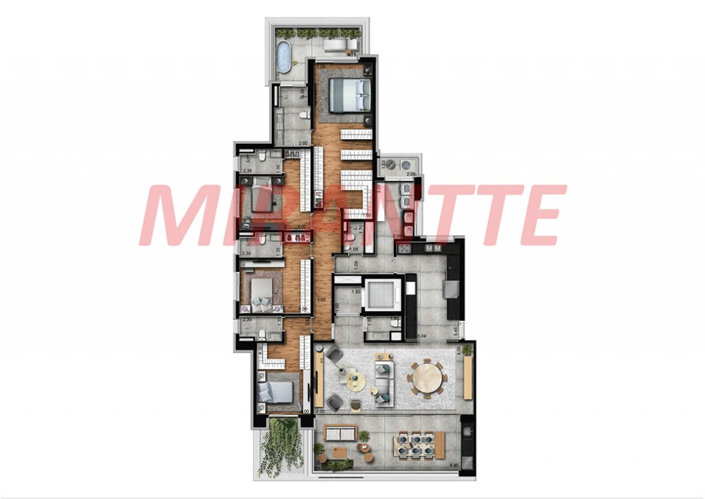 Apartamento de 256m² com 4 quartos em NÃO INFORMADO