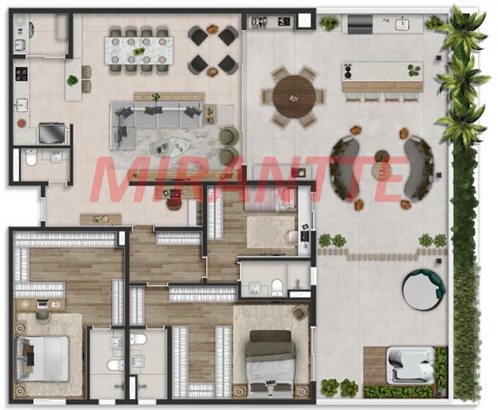 Cobertura de 190m² com 3 quartos em Santana