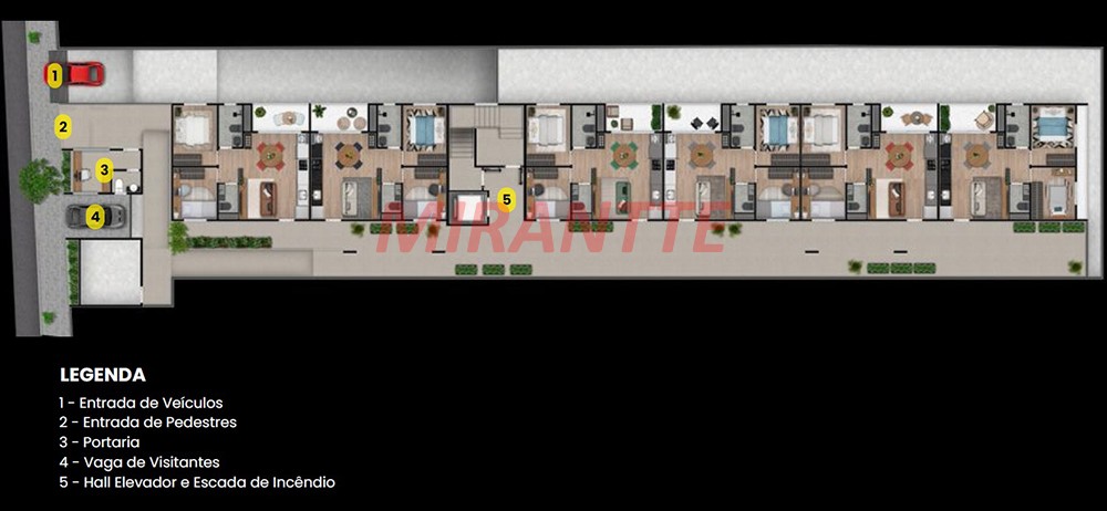 Apartamento de 47.4m² com 2 quartos em Água Fria