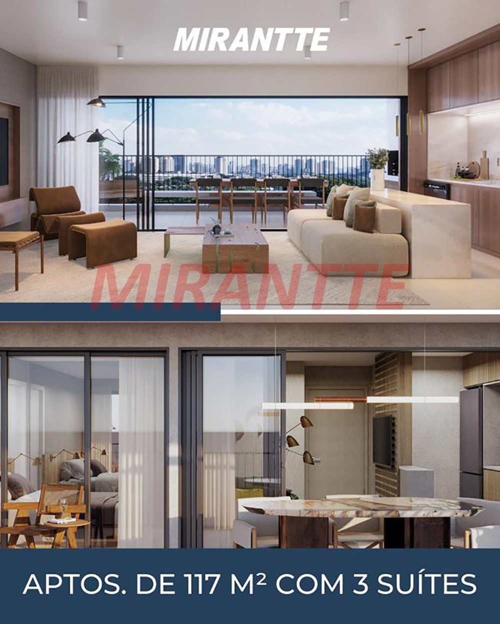 Apartamento de 119.43m² com 3 quartos em Santana