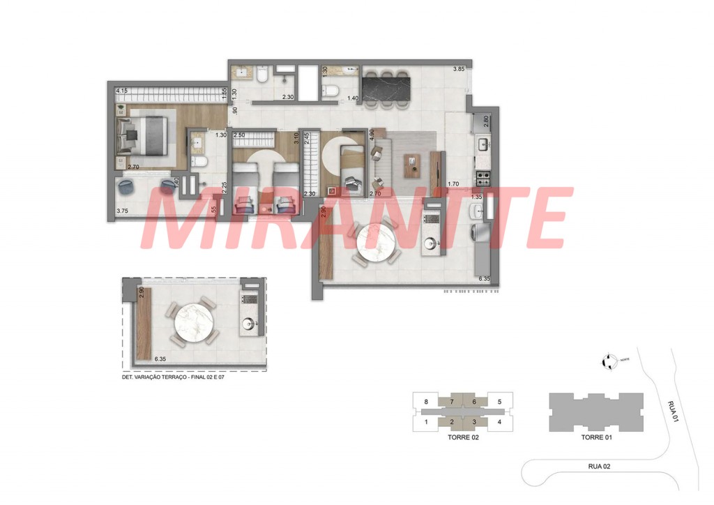 Apartamento de 77m² com 2 quartos em Brooklin