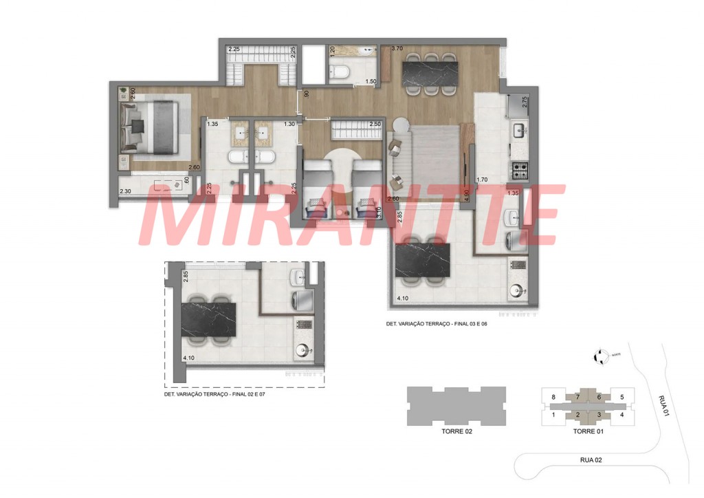 Apartamento de 77m² com 2 quartos em Brooklin