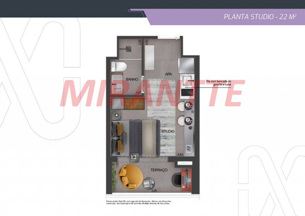 Apartamento com 1 quartos em Campo Belo