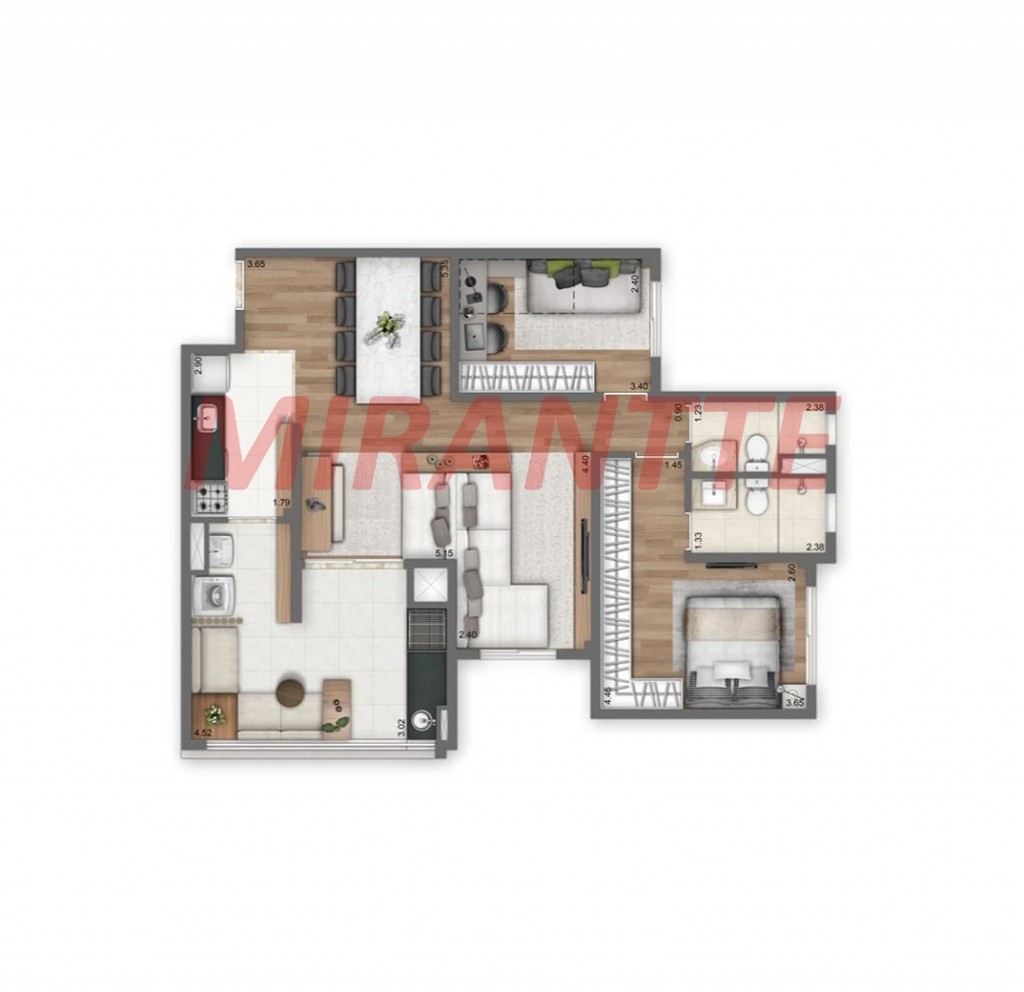 Apartamento de 84m² com 2 quartos em Tatuapé