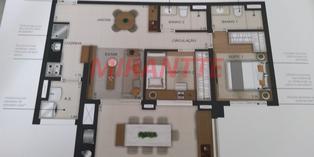 Apartamento de 73m² com 2 quartos em Vila Prudente