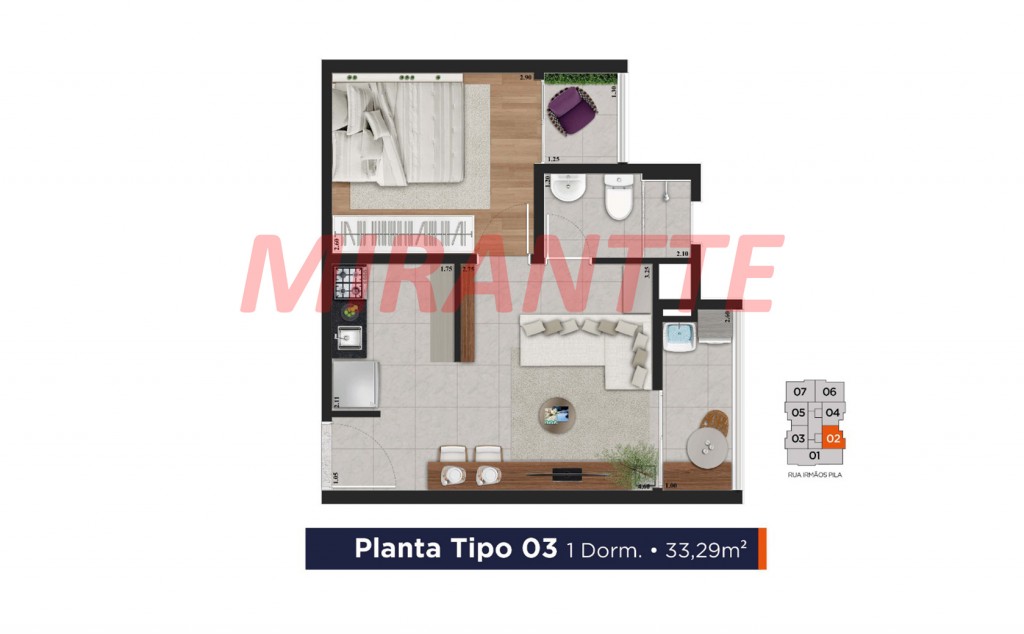 Apartamento de 33m² com 1 quartos em Tucuruvi