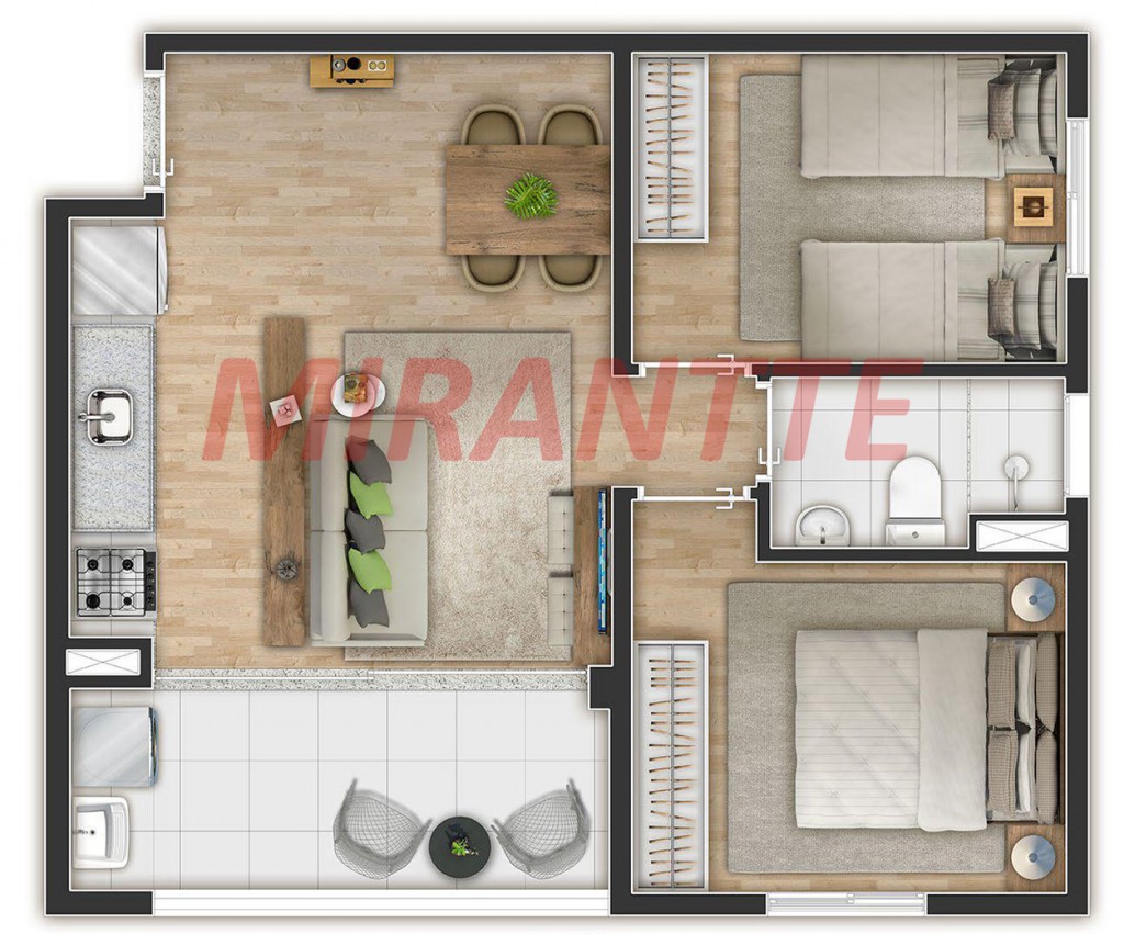 Apartamento com 2 quartos em Mandaqui