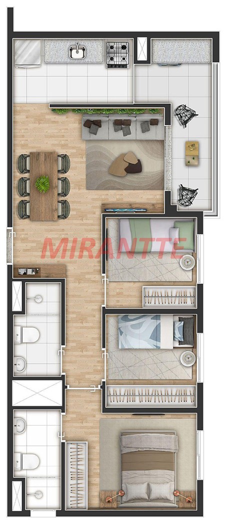 Apartamento com 2 quartos em Mandaqui