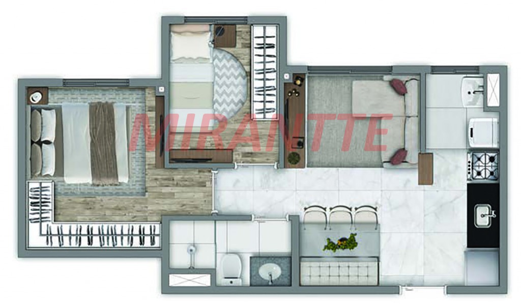 Apartamento com 2 quartos em Santana