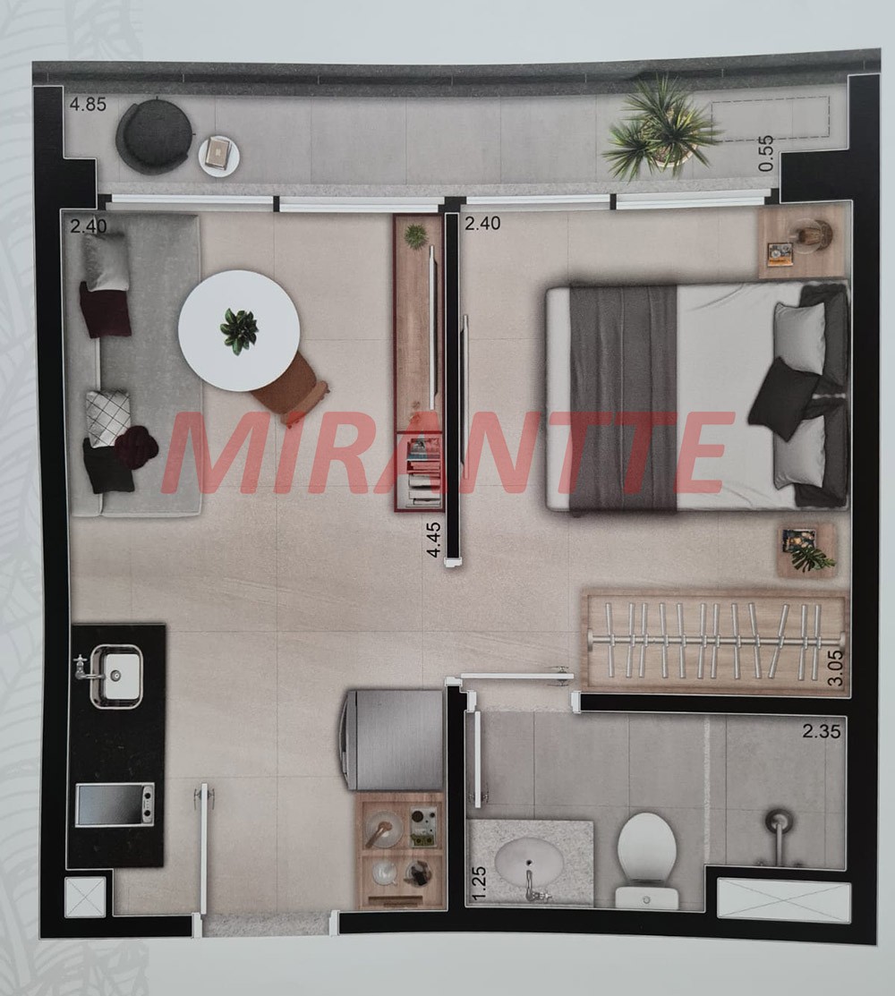 Apartamento de 28m² com 1 quartos em Vila Madalena