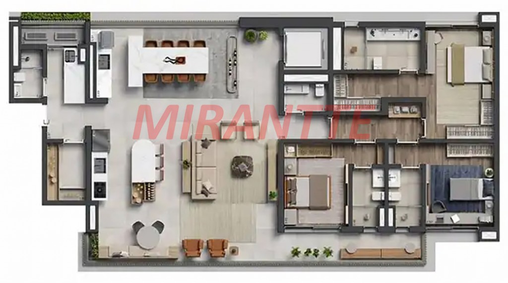 Apartamento de 198m² com 3 quartos em Paraíso