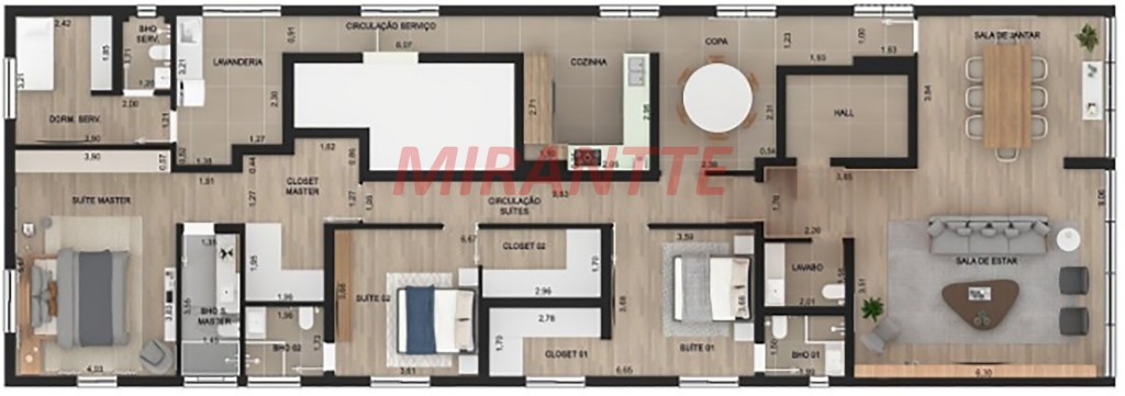 Apartamento de 239m² com 3 quartos em Jardim Paulista