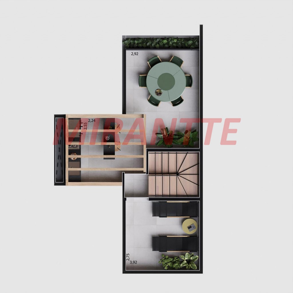 Sobrado de 90m² com 2 quartos em Morro Grande