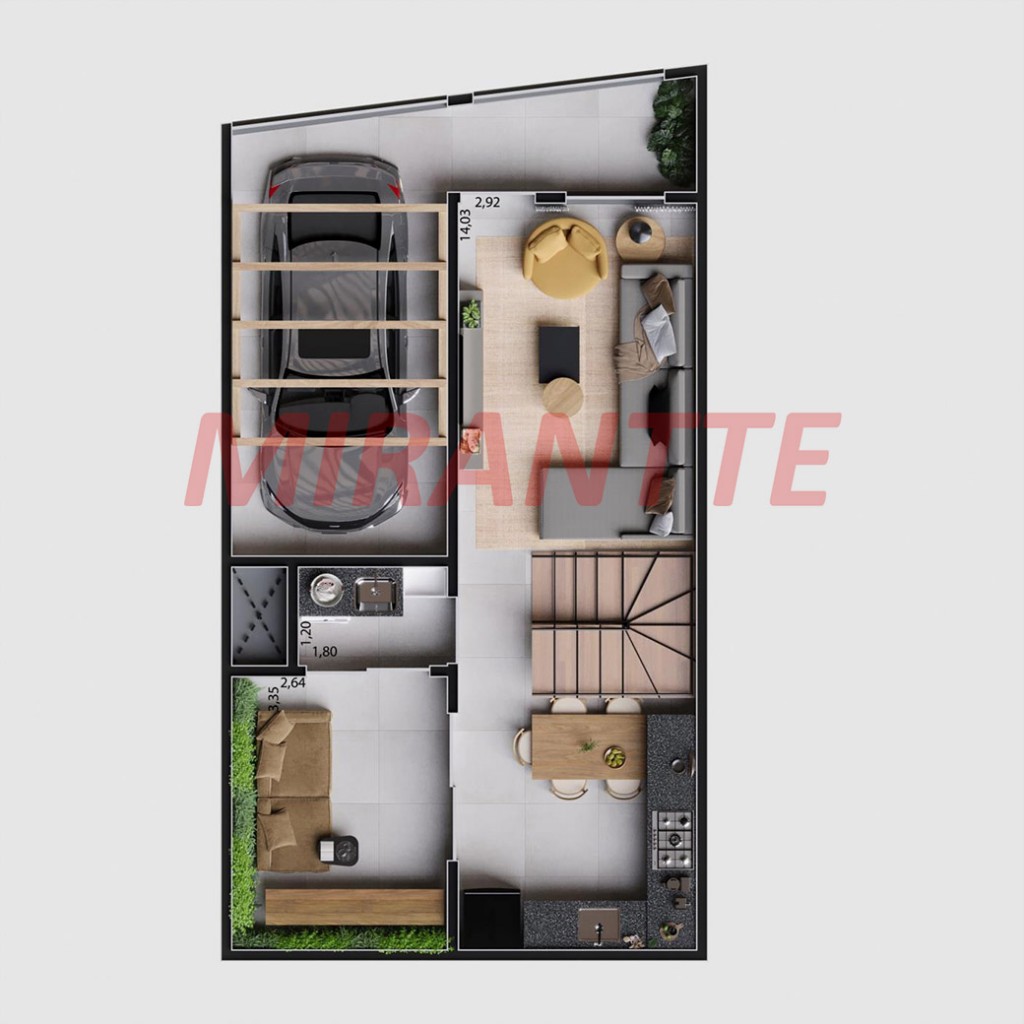 Sobrado de 90m² com 2 quartos em Morro Grande