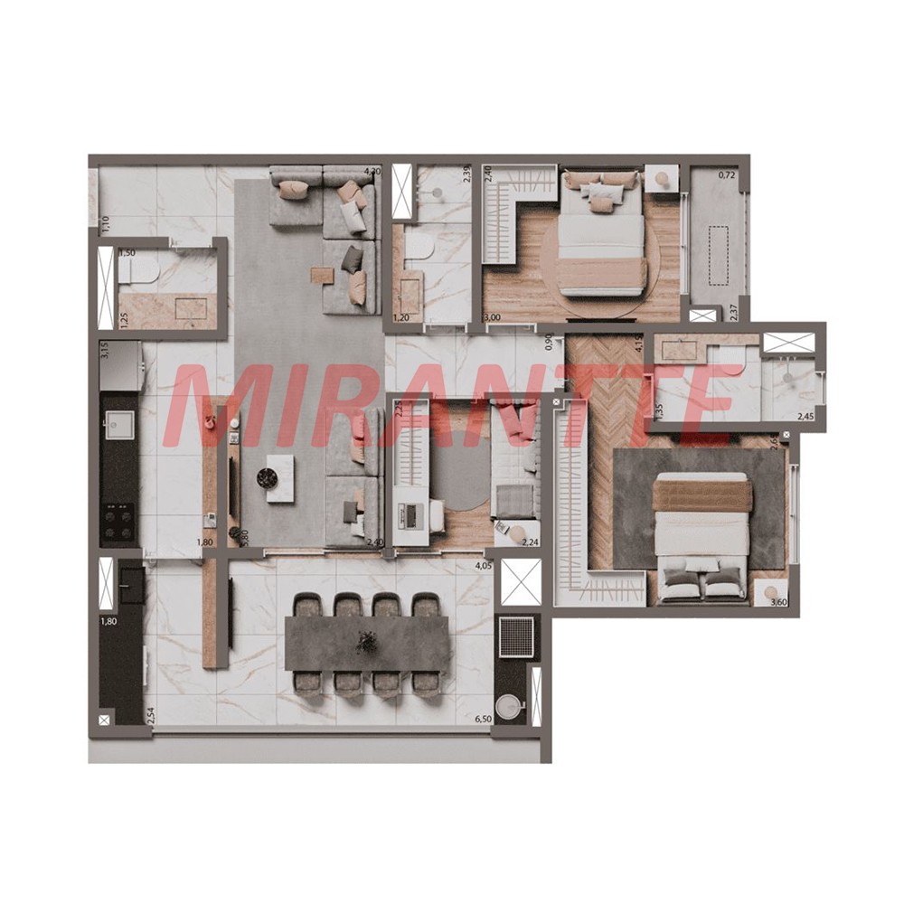 Apartamento de 45m² com 1 quarto em Brooklin
