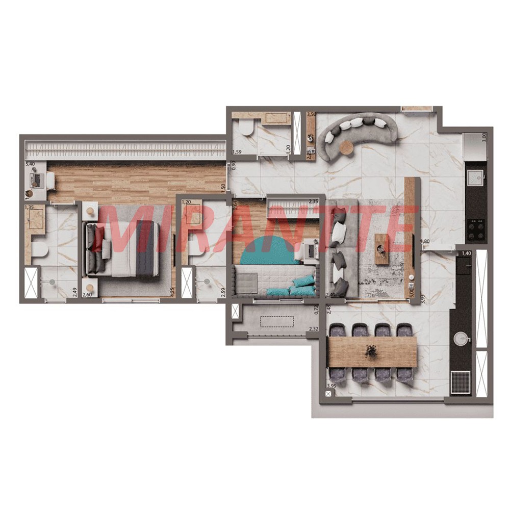 Apartamento de 45m² com 1 quarto em Brooklin