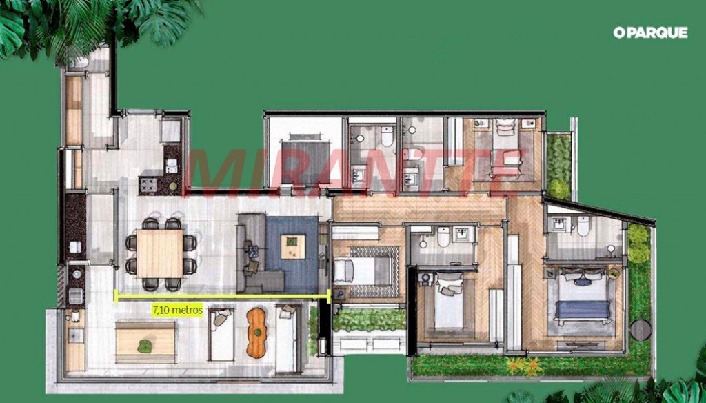 Apartamento de 167m² com 4 quartos em Brooklin