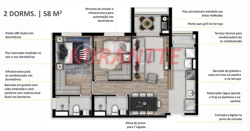 Apartamento de 35m² com 1 quarto em JD. ALVORADA