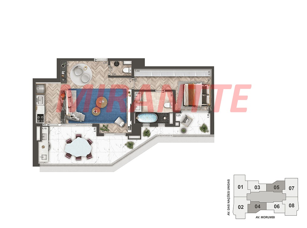 Apartamento de 140m² com 3 quartos em Brooklin